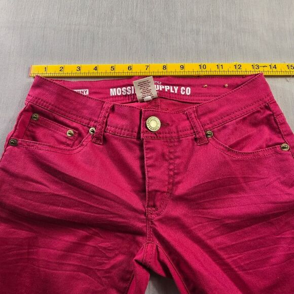 Mossimo Supply Co. Bold Pink Skinny Jeans Size 3 - Picture 9 of 11